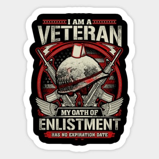 Veteran Oath Shirts Sticker